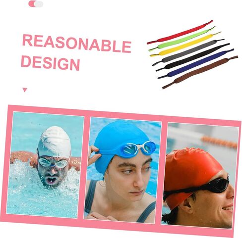 Yardwe 7pcs غير متماسك للمنزلات الحبلات مع مشبك القفل Clamp Swim Swim Goggle لارتداء مريح لأنشطة المياه يمنع فقدان النظارات in Saudi Arabia