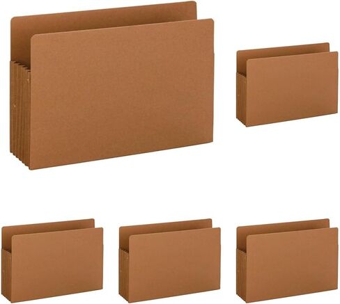 Smead End Tab TUFF® File Pocket, Reinforced Straight-Cut Tab, 5-1/4" Expansion, Tyvek® Gusset, Extra Wide Legal Size, Redrope, 10 per Box (74790) in Saudi Arabia