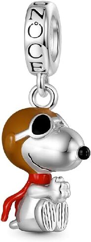 GNOCE Peanuts Flying Ace Snoopy Pendant Dangle Charm for Women, S925 Sterling Silver Dangle Charms for Women Wife, Valentine‘s Day, Mother’s Day Jewelry in Saudi Arabia