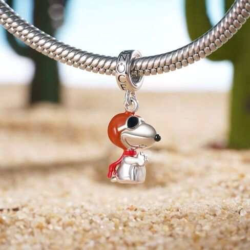 GNOCE Peanuts Flying Ace Snoopy Pendant Dangle Charm for Women, S925 Sterling Silver Dangle Charms for Women Wife, Valentine‘s Day, Mother’s Day Jewelry in Saudi Arabia