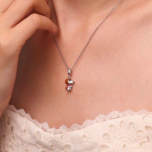 GNOCE Peanuts Flying Ace Snoopy Pendant Dangle Charm for Women, S925 Sterling Silver Dangle Charms for Women Wife, Valentine‘s Day, Mother’s Day Jewelry in Saudi Arabia