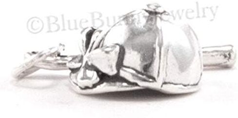 Horse RIDING charm HAT CROP Charm Equestrian Pendant STERLING SILVER 3D 925 .925 in Saudi Arabia
