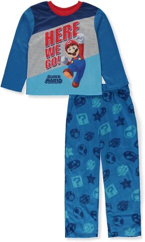 SUPER MARIO Boys' Pajama Set, Blue - Here We Go, Size 8 in Saudi Arabia