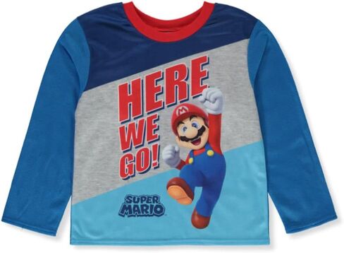 SUPER MARIO Boys' Pajama Set, Blue - Here We Go, Size 8 in Saudi Arabia
