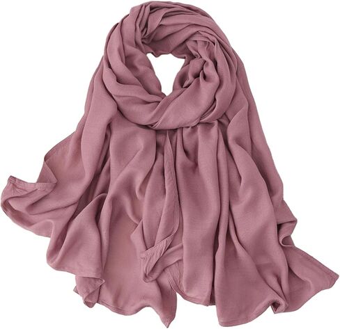 100% Cotton Scarves Women Fashion Soft Silky Sun-proof Solid Scarf Shawls Wrap in Saudi Arabia