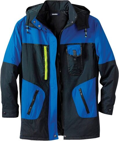 Kingsize Men's Big & Tall Colorblock Tech Parka in Saudi Arabia