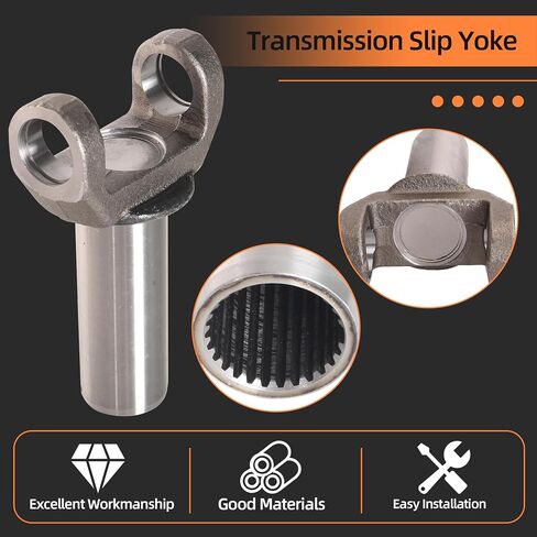 (2-3-6081X) Transmission Slip Yoke 1310 Series + (5-153X) U-Joint Kit, Compatible with GM Turbo 350 TH350 700R4, 26/27 Spines in Saudi Arabia