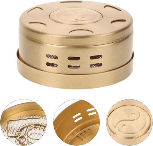 4pcs Box Moxibustion Box Moxa Burning Tool Moxa Purifier Moxibustion Kit Moxibustion Bag Moxa Moxibustion Stick Moxa Burner Holder Moxibustion Device Moxibustion Burner Case Copper in Saudi Arabia