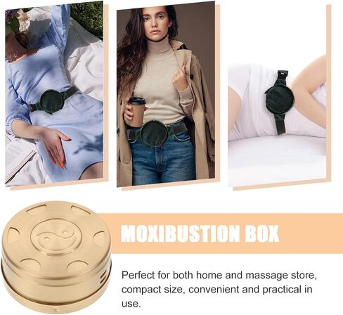 4pcs Box Moxibustion Box Moxa Burning Tool Moxa Purifier Moxibustion Kit Moxibustion Bag Moxa Moxibustion Stick Moxa Burner Holder Moxibustion Device Moxibustion Burner Case Copper in Saudi Arabia