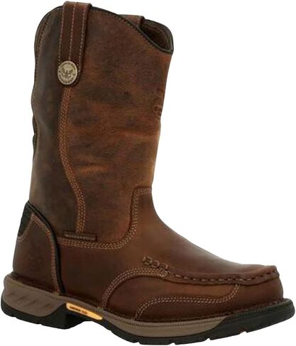 GEORGIA BOOT Athens 360 Steel Toe Waterproof Pull-on Work Boot, Brown, Size 9.5(W) in Saudi Arabia