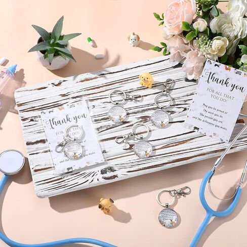 Tondiamo Vet Tech Week Gifts Veterinarian Appreciation Keychain with Veterinarian Card Veterinary Tech Doctor Thank You Gifts in Saudi Arabia