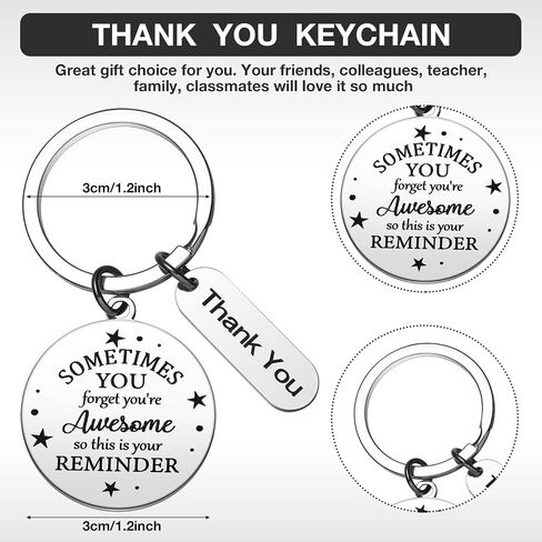 Yinkin 16 Pcs Employee Appreciation Gifts Customer Service Week 2025 Gifts Thank You Keychain Thank You Nurse Housekeeping in Saudi Arabia