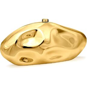Acrylic Clutch Purse for Women Irregular Shell Evening Handbag for wedding party (Shiny Gold) in Saudi Arabia