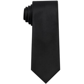 Calabrum Men's Slim Solid Black Tie (أسود ، مقاس واحد) in Saudi Arabia