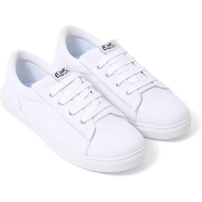 Canvas Kids' Slip-on Sneakers,Black,White, Lightweight, US Sizes 1-9 in Saudi Arabia