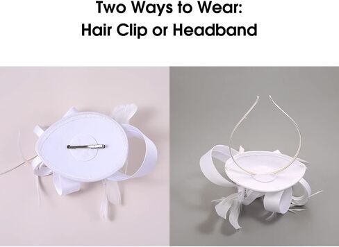 Bubbmi Lady Flower Fascinators Hats with Headband and Clips in Kuwait