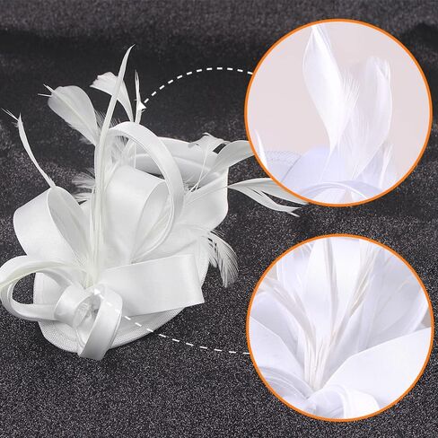 Bubbmi Lady Flower Fascinators Hats with Headband and Clips in Kuwait