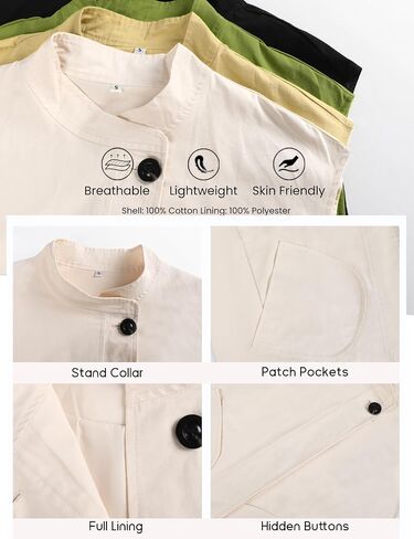 Watashi Women Vest Casual Button Up Stand Collar Lightweight Cargo Waistcoat Sleeveless Blazer Jacket Fall Cardigan Tops in Saudi Arabia