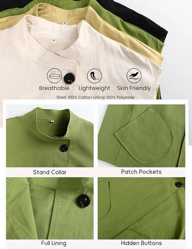 Watashi Women Vest Casual Button Up Stand Collar Lightweight Cargo Waistcoat Sleeveless Blazer Jacket Fall Cardigan Tops in Saudi Arabia