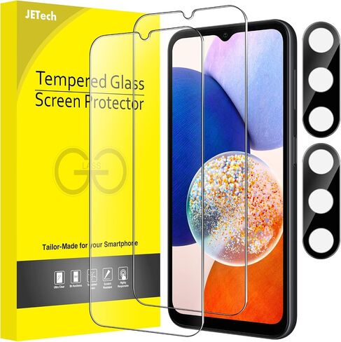 JETech Screen Protector for Samsung Galaxy A52 / A52 5G / A52s 5G with Camera Lens Protector, Tempered Glass Film, HD Clear, 2-Pack Each in Saudi Arabia