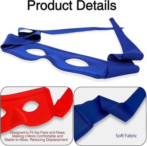 5PCS Ninja Eye Mask for Adults & Kids, Halloween Cosplay Masquerade Party，Accessories, Comfortable Dress Up Eye Mask (5) in Kuwait