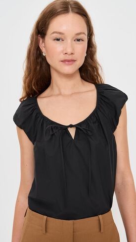 Theory Women's Easy Tie Blouse in Saudi Arabia