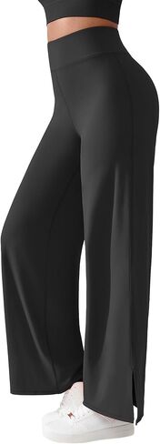 BRXL Wide Leg Yoga Pants for Women Back Pocket Buttery Soft High Waist Straight Leg Bottoms Palazzo Lounge Casual Loose in Saudi Arabia