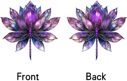 Colored Lotus Stained Window Hanging Ornament, Lotus Acrylic Double-Sided Printed Panel with Chain, Great Gift for Mom Grandma for Birthday, Anniversary, Mother's Day or Housewarming in Saudi Arabia