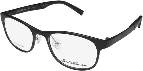 Eddie Bauer 32001 Mens Oval Eyeglasses/Eyewear (51-18-140 ، Black) in Saudi Arabia