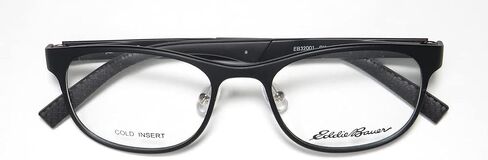 Eddie Bauer 32001 Mens Oval Eyeglasses/Eyewear (51-18-140 ، Black) in Saudi Arabia