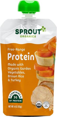 Sprout Organic Baby Food Pouches Stage 3, Root Vegetables Apple w/ Beef, 4 Pouches (Pack of 6) in Saudi Arabia