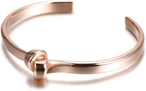 WISTIC Gold Bracelet for Women with Love Jewelry Stainless Steel Knot Tie Bangle Cuff Chunky Clover Heart Gold Rose Gold Silver Plated Bracelets for Girls in Kuwait