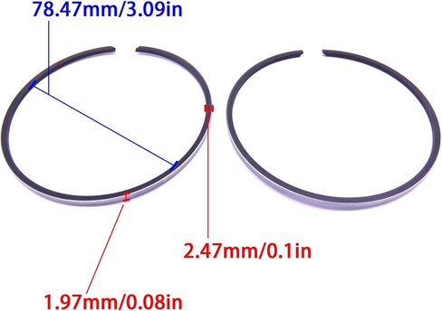 SouthMarine Boat Motor 66T-11603-00 Piston Ring Set STD for Yamaha 40HP E40X 40X, 80mm in Saudi Arabia