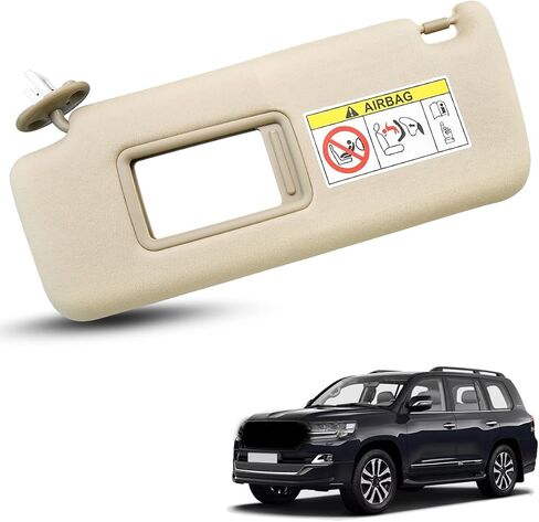 Left Driver Side Sun Visor Fit for Toyota Land Cruiser Prado 2009-2023 Replace 74320 60C80 E0 74320 60C50 74320-60C80-E0 74320-60C50, Beige Sunvisor Sun Protection Shade in Saudi Arabia