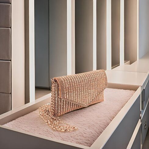 Rhinestone Evening Bag Crystal Bling Purse Sparkly Diamond Clutch Handbag Crossbody Bag for Women Party Club Wedding Prom in Saudi Arabia