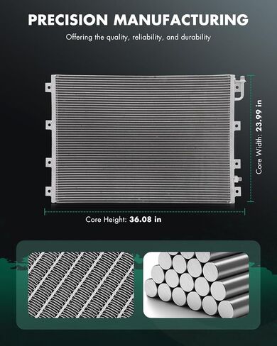 SCITOO Condenser Air Conditioning Compatible with Kenworth C500 2007, K100E 1987-1990, T2000 1999-2005, T270 2009, T300 T400 T600A T800 W900 in Saudi Arabia