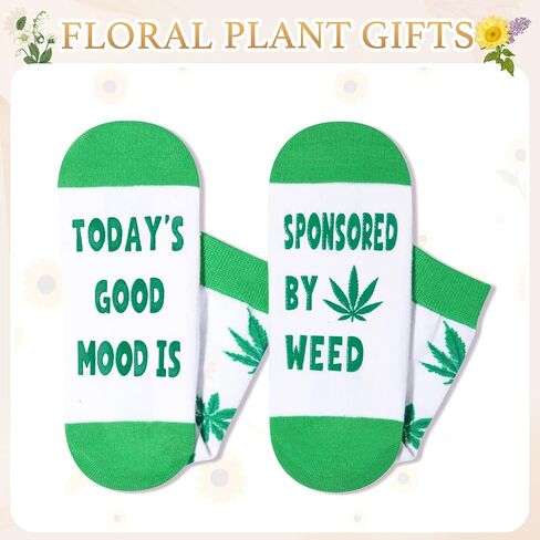 Zmart Funny Marijuana Gift Pot Leaf Gift Canabi Gift Weed Gift for Men Women, Pot Leaf Socks for Stoners Weed Smoker Gifts Plant Lover Gifts in Saudi Arabia