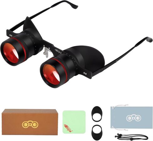 BIJIA 3X Opera Binocular Glasses,Hands-Free Lazy Glasses Binoculars Lightweight for Fishing,Bird Watching,Tv,Sports,Concerts,Theater,and Sightseeing,for Adults Men Women(Upgraded HD Green Film) in Saudi Arabia