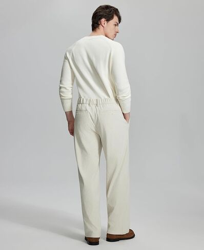 Susclude Mens Corduroy Dress Pants Baggy Wide Leg Old Money Casual Slacks Loose Fit Elastic Waist Stylish Vintage Trousers in Saudi Arabia