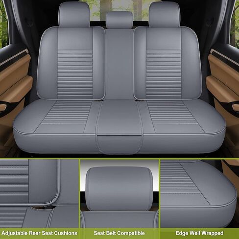 أغطية مقعد السيارة الجلدية Aoog ، غطاء مقعد للسيارات من الجلد لشاحنة سيارات سيارات سيارات الدفع الرباعي ، غطاء مقعد السيارة العالمي غير القابل للانزلاق. in Kuwait