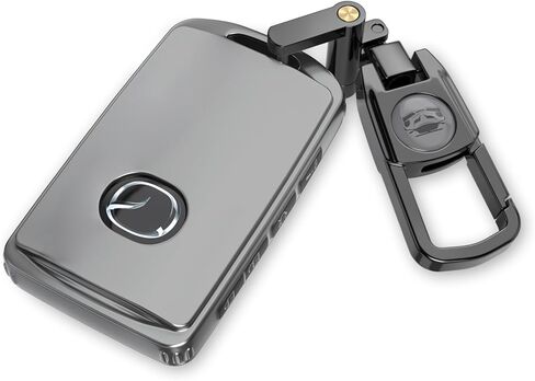 لغطاء مفتاح Mazda مع keychain.no مسامير مطلوبة للتثبيت. متوافق مع 2019-2025 Mazda 3 ، Mazda 3 Hatchback ، 2020-2024 Mazda Cx-5 ، Cx-30 ، Cx-9 (Grotged Matte Gray) in Kuwait