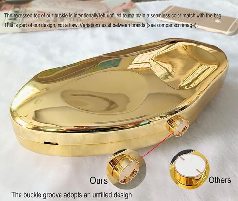 Acrylic Clutch Purse for Women Irregular Shell Evening Handbag for wedding party (Shiny Gold) in Saudi Arabia