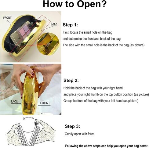 Acrylic Clutch Purse for Women Irregular Shell Evening Handbag for wedding party (Shiny Gold) in Saudi Arabia
