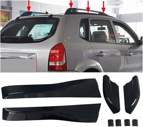 8Pcs/Set Car Roof Rack Protection Cover Compatible for Hyundai Tucson 2004 2005 2006 2007 2008 Car Accessories Roof Rail Rack Leg Cover in Saudi Arabia
