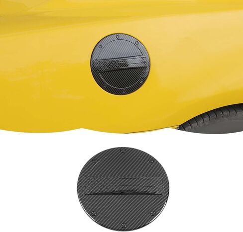 RT-TCZ Fuel Filler Gas Tank Door Cap Cover Trim Decoration Exterior Accessories for Chevy Camaro 2012-2015 (Black Carbon Fiber) in Saudi Arabia