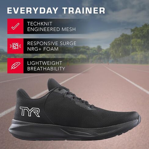 TYR Unisex Techknit RNR-1 Trainer Running Shoes Sneaker, Black, 4.5 US Men in Saudi Arabia