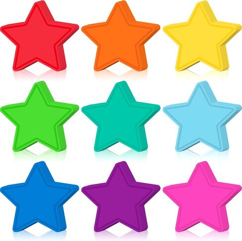 Geyee 108 Pcs Star Cutouts Watercolor Paper Star Cut Outs Assorted Color Star Die Cuts with Glue Points for Kids Teacher Student DIY Craft Projects Back to School Bulletin Board Decorations in Saudi Arabia