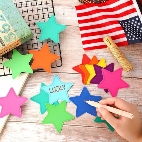 Geyee 108 Pcs Star Cutouts Watercolor Paper Star Cut Outs Assorted Color Star Die Cuts with Glue Points for Kids Teacher Student DIY Craft Projects Back to School Bulletin Board Decorations in Saudi Arabia