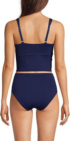 Lands 'End Women's v-nock wrap midkini top in Kuwait