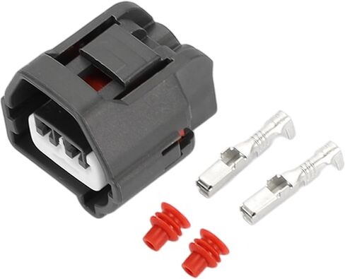 2 Pin Crankshaft Sensor Connector Plug - Car Female Wire Terminal Connector - for Toyota Plastic Dark Gray - 1 Set in Saudi Arabia